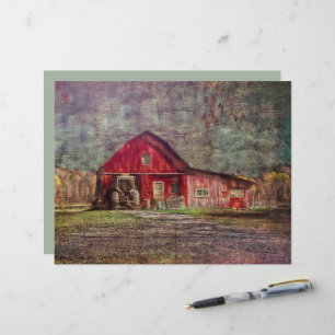 Vintage Country Rustic Old Red Texture Barn