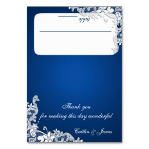 Vintage Country Sapphire Blue Seating Card
