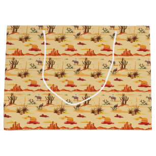 Vintage Country Western Cowboy  Large Gift Bag