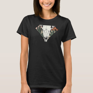 Vintage Country Western Desert Bull  Cool Country  T-Shirt