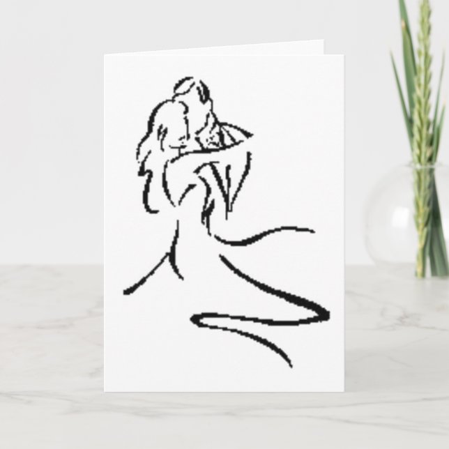 Vintage Couple Dancing Card (Front)