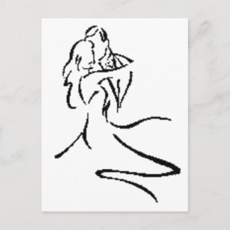 Vintage Couple Dancing Postcard