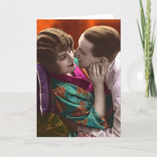 Vintage Couple Holiday Card (Front)