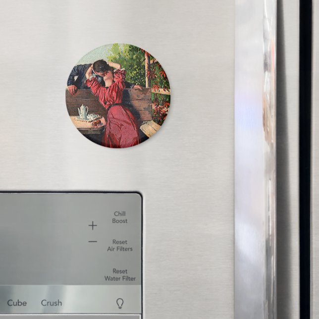 Vintage Couple Kissing Valentines Magnet (In Situ (Fridge))