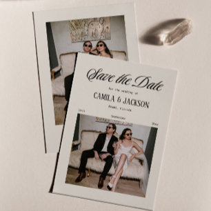 Vintage Court Wedding Save the Date Photo Invitation