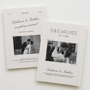 Vintage Court Wedding Save the Date Photo Invitation