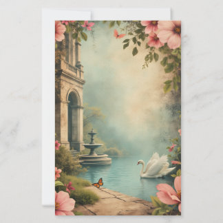 Vintage courtyard scrapbook paper and stationary