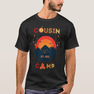 Vintage Cousin Camp 2022 Cousin Tribe Vacation Sum T-Shirt