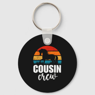 Vintage Cousin Crew Horse Lover Family Matching Bi Key Ring