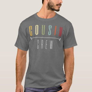 Vintage Cousin Crew  Kids Women Men Girl Funny Gif T-Shirt