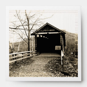 Vintage Covered Bridge Envelope