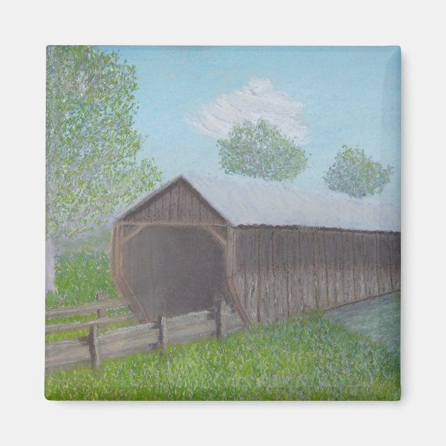 Vintage Covered Bridge Magnet (Front)