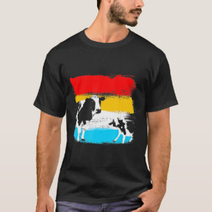 Vintage Cow Retro Farmer Milk Farming T-Shirt