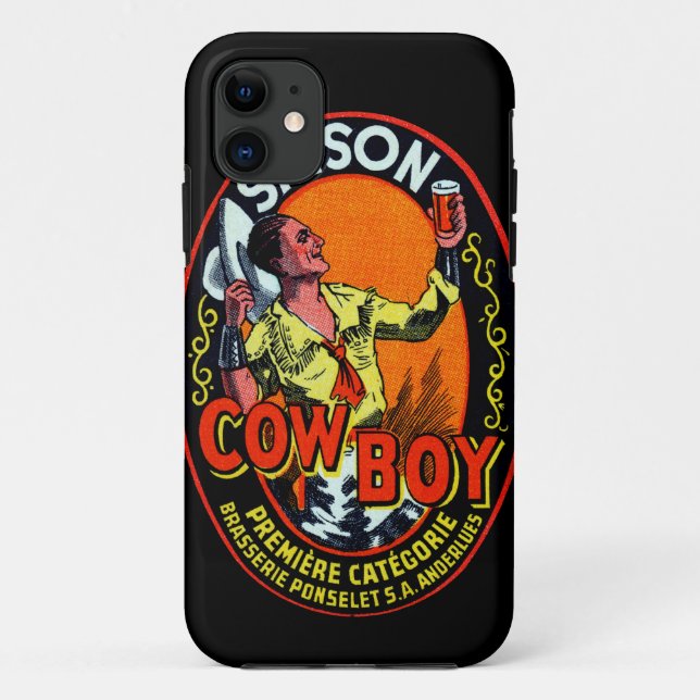 Vintage Cowboy Ale Case-Mate iPhone Case (Back)
