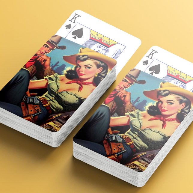 Vintage Cowboy and Cowgirl Playing Cards (Creator Uploaded)