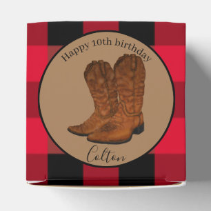 Vintage cowboy boots favour box