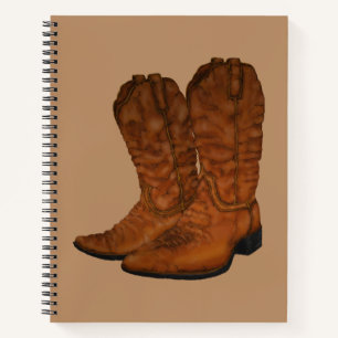 Vintage cowboy boots notebook