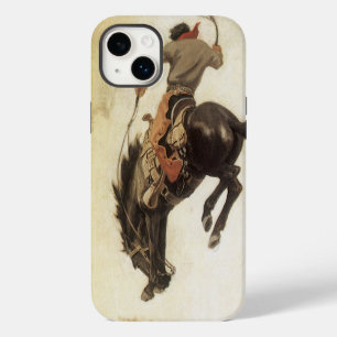 Vintage Cowboy, Bronco Buster Study by NC Wyeth iPhone 14 Plus Case