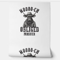 Vintage Cowboy Bull Rodeo Moooch Obliged Pardner W