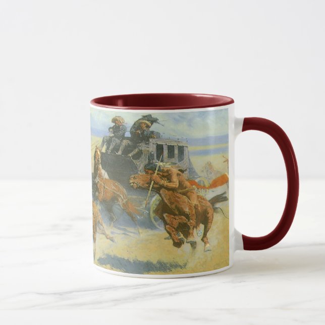 Vintage Cowboy, Downing the Nigh Leader, Remington Mug (Right)
