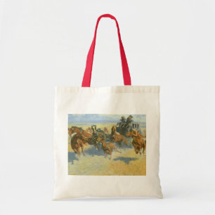 Vintage Cowboy, Downing the Nigh Leader, Remington Tote Bag