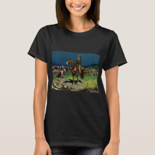 Vintage Cowboy, Farming Cattle Rancher on the Farm T-Shirt