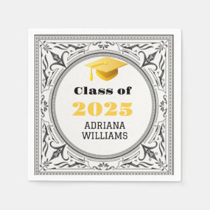 Vintage Cowboy Graduation Grad Class 2025 Napkins
