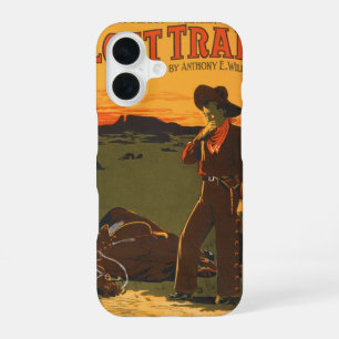 Vintage Cowboy & Horse Sunset Western Wall Art iPhone 16 Case