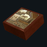 Vintage Cowboy Jewlery Box<br><div class="desc">The Old West has always captures our imagination. Hard work and hard times grew strong individuals. This cowboy themed image,  which is available on other products,  celebrates and reminds us of that time. This is a great gift for fans of the west,  ranchers and farmers,  fathers and grandfathers.</div>