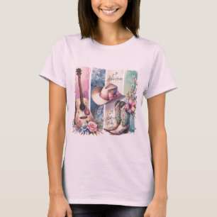Vintage Cowboy Musician T-Shirt – Guitar,