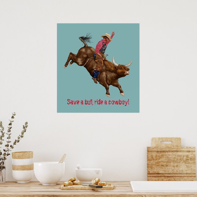 Vintage cowboy poster (Kitchen)