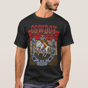 Vintage Cowboy Retro Western Rodeo Horse T-Shirt