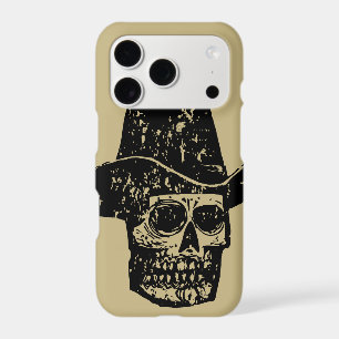 Vintage Cowboy Skull Print with Old Western Hat