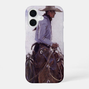 Vintage Cowboy with His Herd of Cattle by Koerner iPhone 16 Case