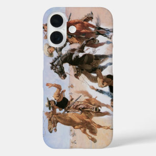 Vintage Cowboys, Aiding a Comrade by Remington iPhone 16 Case