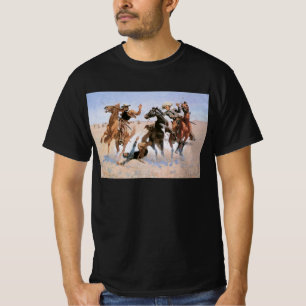 Vintage Cowboys, Aiding a Comrade by Remington T-Shirt