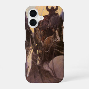 Vintage Cowboys, Hold Up in the Canyon by NC Wyeth iPhone 16 Case