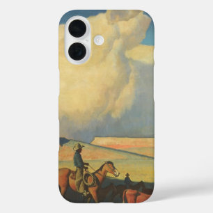 Vintage Cowboys, Open Range by Maynard Dixon iPhone 16 Case