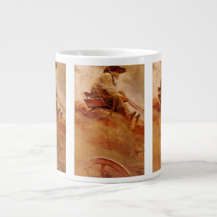Vintage Cowboys, The Ore Wagon by NC Wyeth Large Coffee Mug