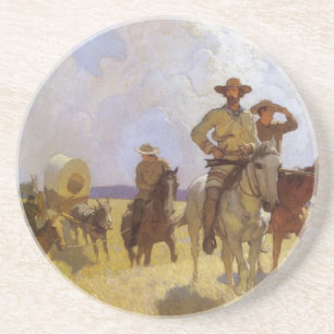 Vintage Cowboys, The Parkman Outfit by NC Wyeth Coaster