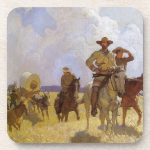 Vintage Cowboys, The Parkman Outfit by NC Wyeth Coaster