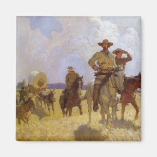 Vintage Cowboys, The Parkman Outfit by NC Wyeth Magnet