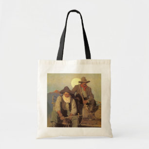 Vintage Cowboys, The Pay Stage by NC Wyeth Tote Bag