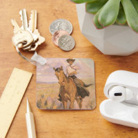 Vintage Cowgirl Cowboy, Woman on Horse by Dunton