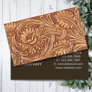 vintage cowgirl fashion southwestern leather business card