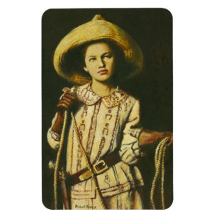 Vintage Cowgirl Flexible Magnet