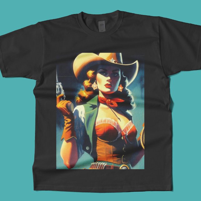 Vintage Cowgirl Painting T-Shirt (Creator Uploaded)
