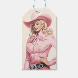 Vintage Cowgirl Pinup Gift Tags