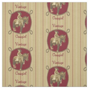 Vintage Cowgirl Western Fabric