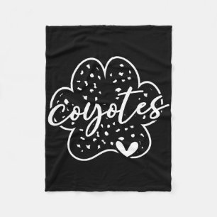 Vintage Coyotes Team Pride School Spirit Back To S Fleece Blanket